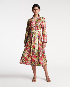 Lucille Wrap Dress Chamomile Cluster Multi - Frances Valentine