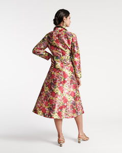 Lucille Wrap Dress Chamomile Cluster Multi - Frances Valentine