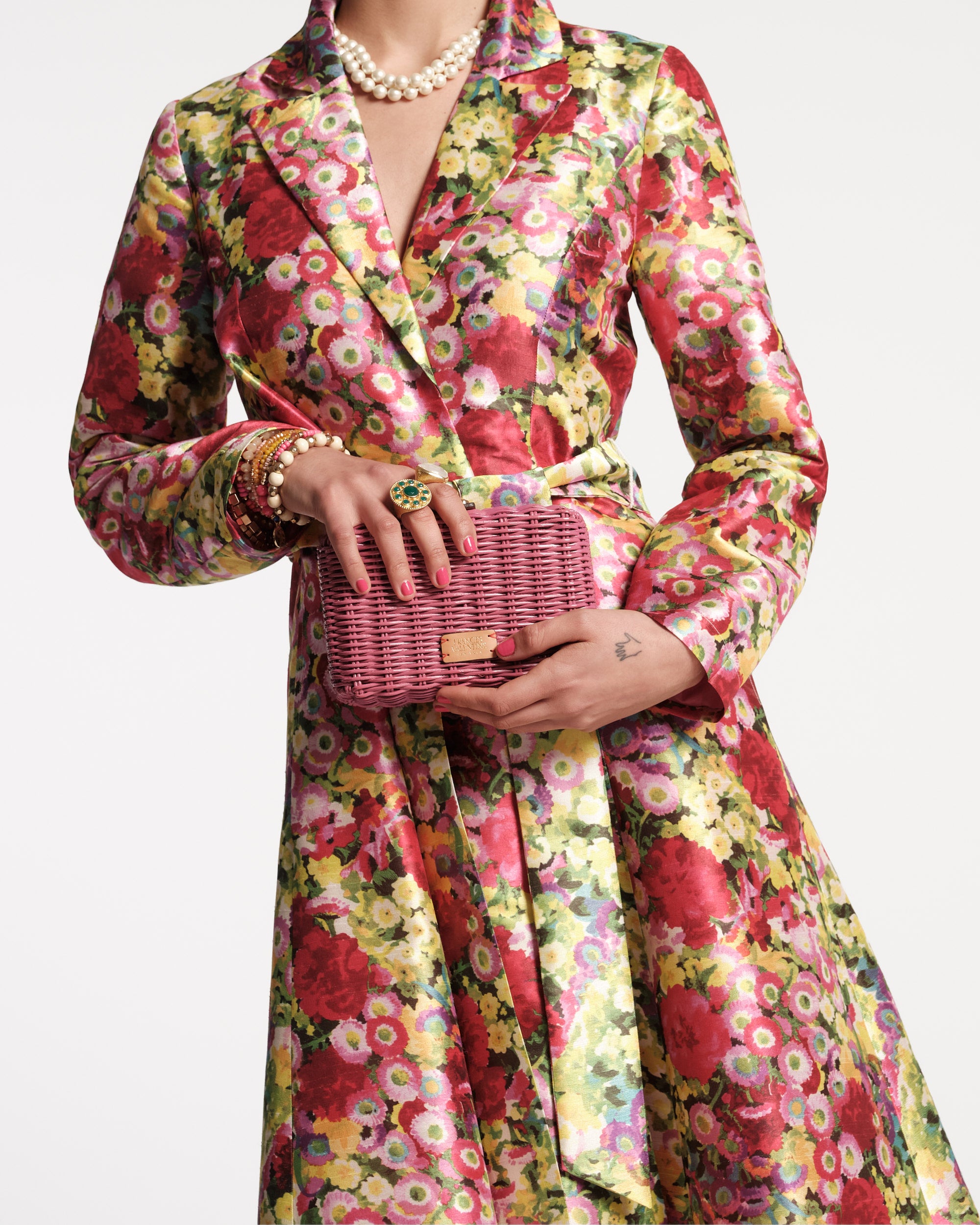Lucille Wrap Dress Chamomile Cluster Multi