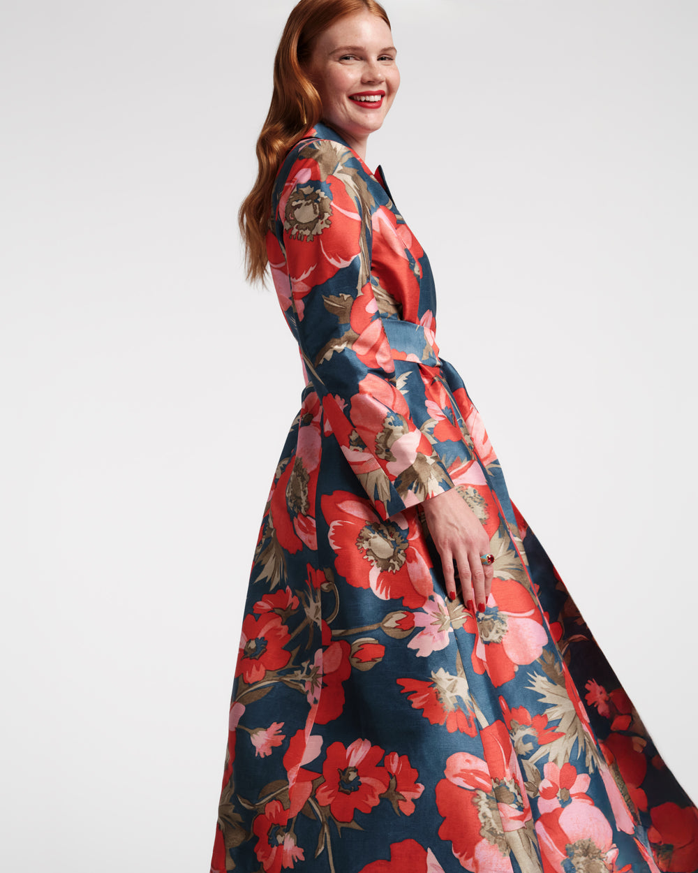 Lucille Wrap Dress - Paradise Poppy - Frances Valentine