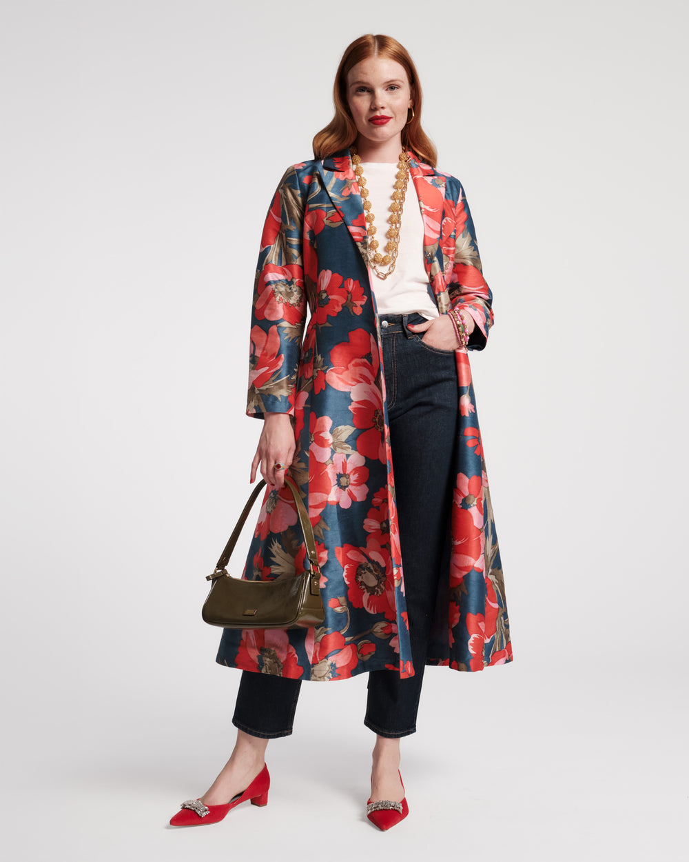 Lucille Wrap Dress - Paradise Poppy - Frances Valentine