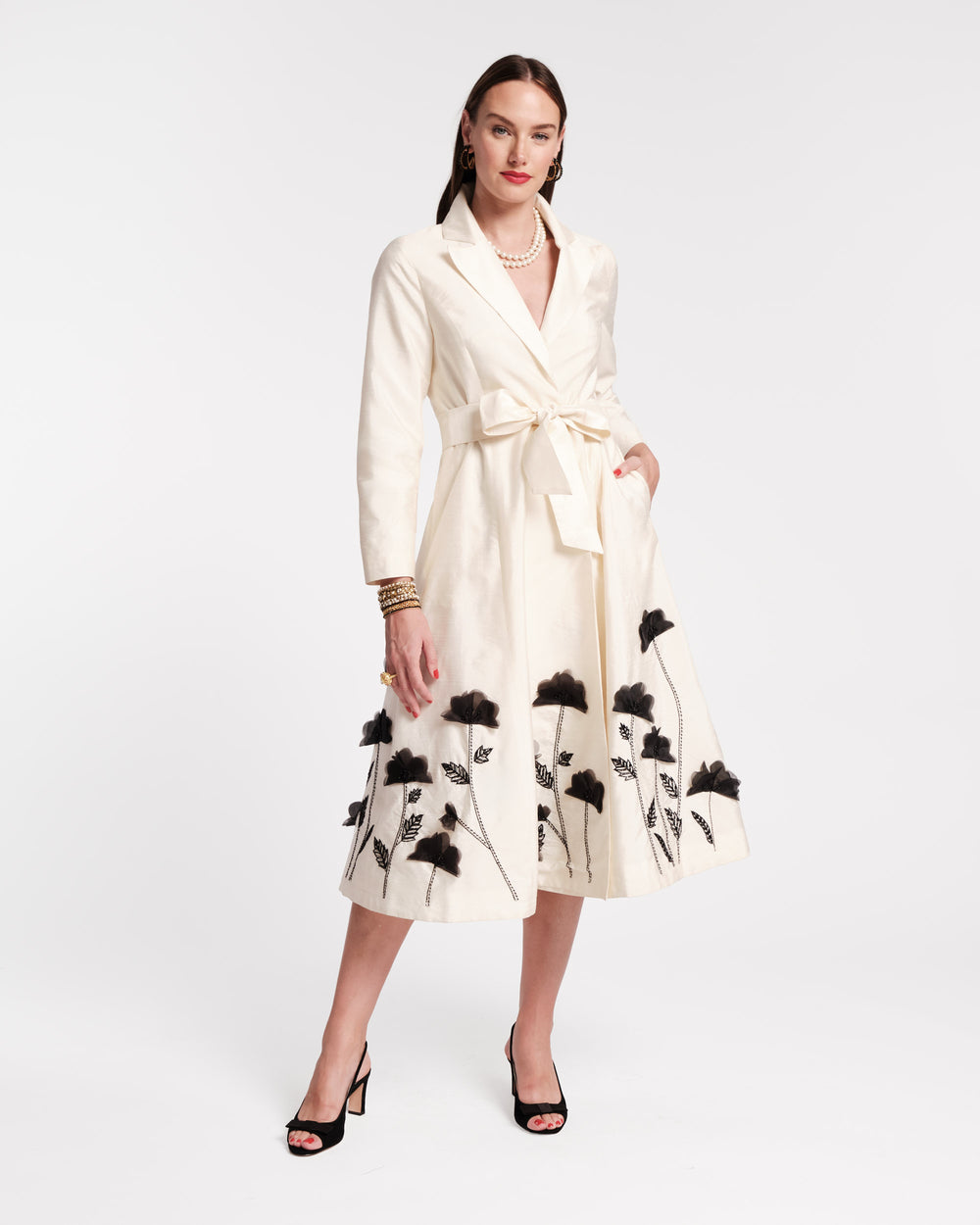 Lucille Dupioni Wrap Dress Dresses Frances Valentine