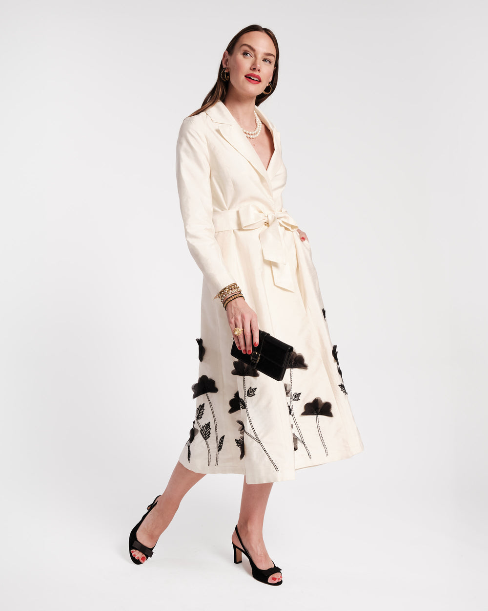 Lucille Dupioni Wrap Dress Dresses Frances Valentine