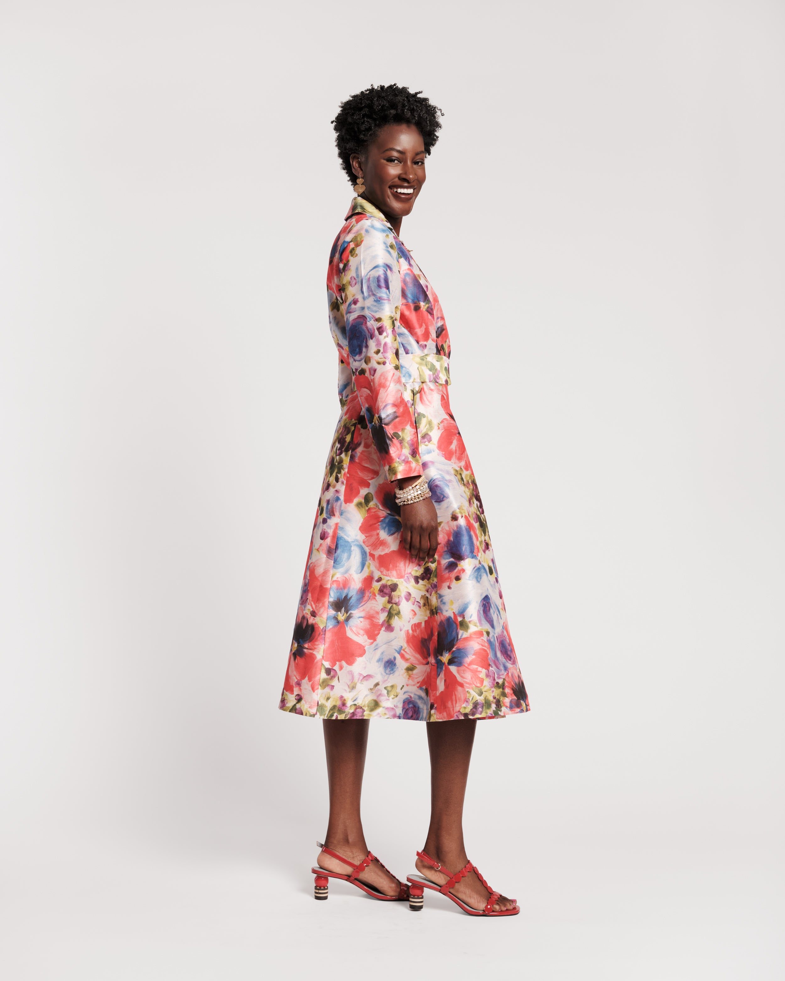 Lucille Wrap Dress - Super Bloom – Frances Valentine