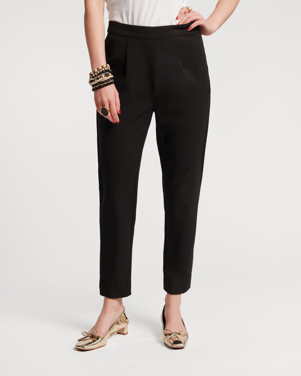 Lucy Japanese Cigarette Pant - Stretch Black - Frances Valentine