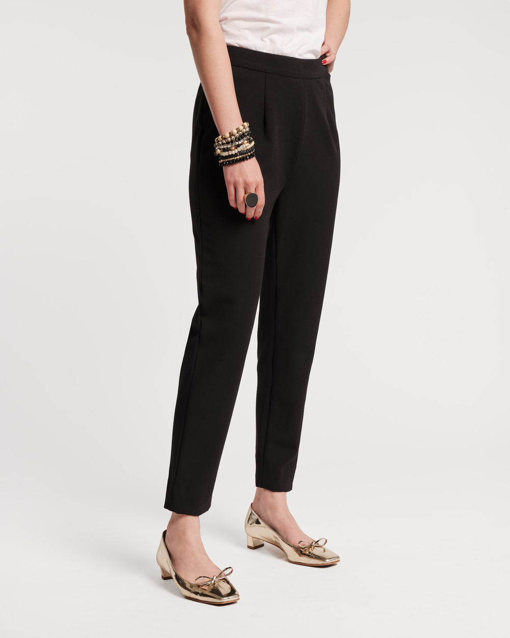 Lucy Japanese Cigarette Pant - Stretch Black - Frances Valentine
