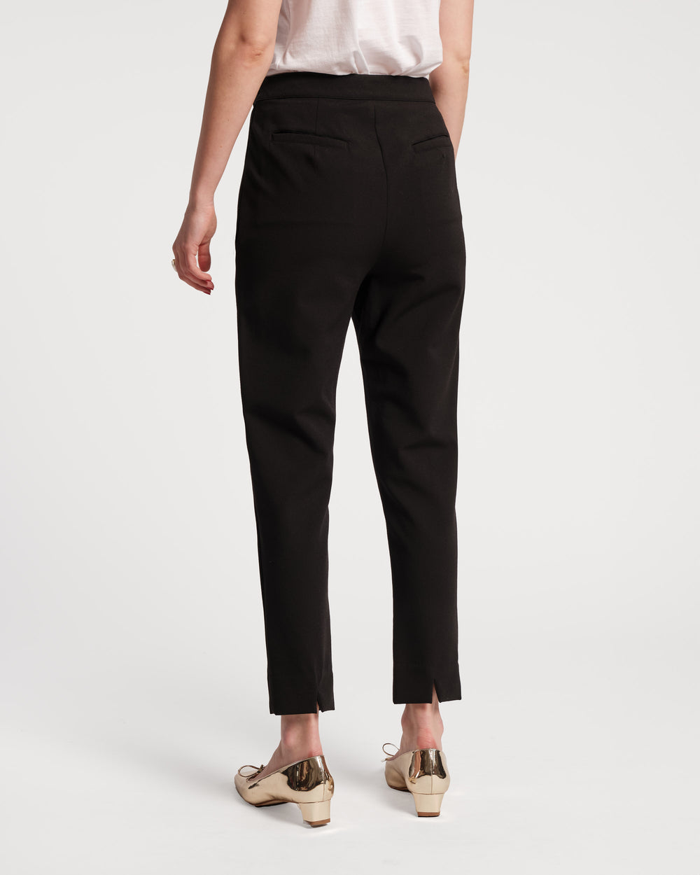 Lucy Japanese Cigarette Pant - Stretch Black - Frances Valentine