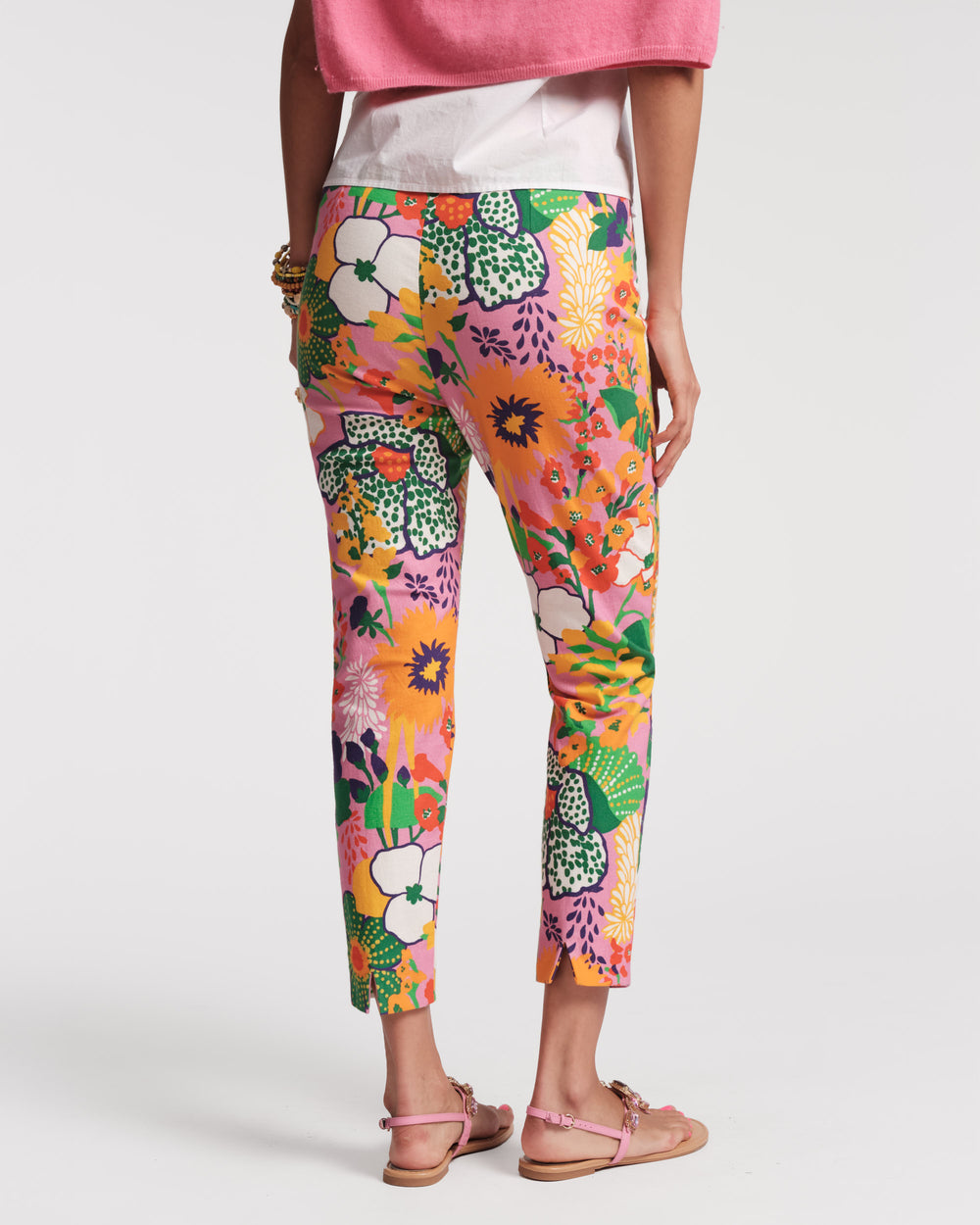 Lucy Cigarette Pant - Cotton Stretch Botanical Bash - Frances Valentine