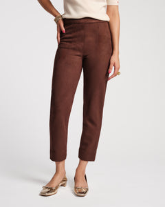 Lucy Pant Microsuede Suede Chocolate - Frances Valentine