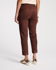 Lucy Pant Microsuede Suede Chocolate - Frances Valentine