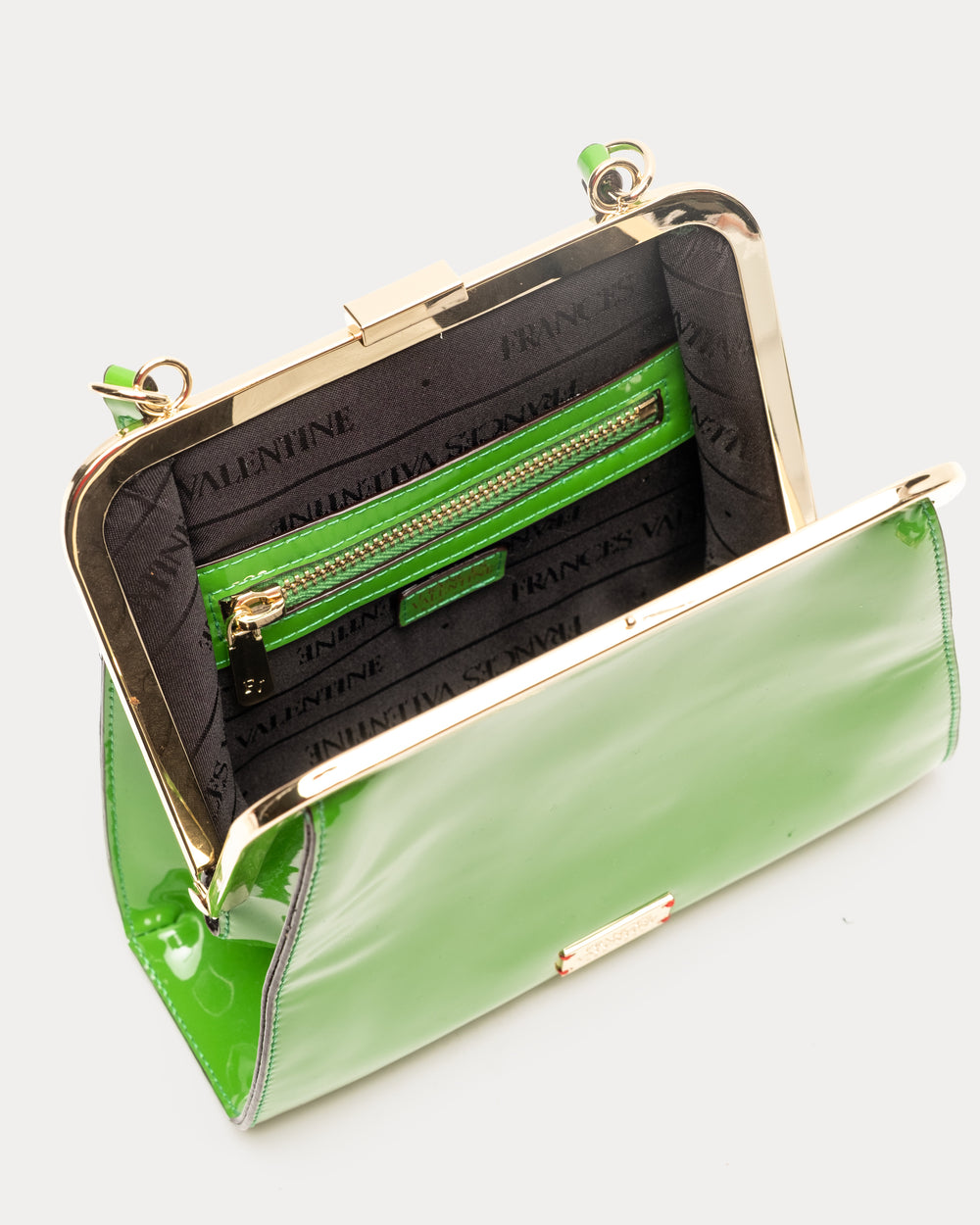 Lulu Frame Bag - Green Evening Bag Frances Valentine
