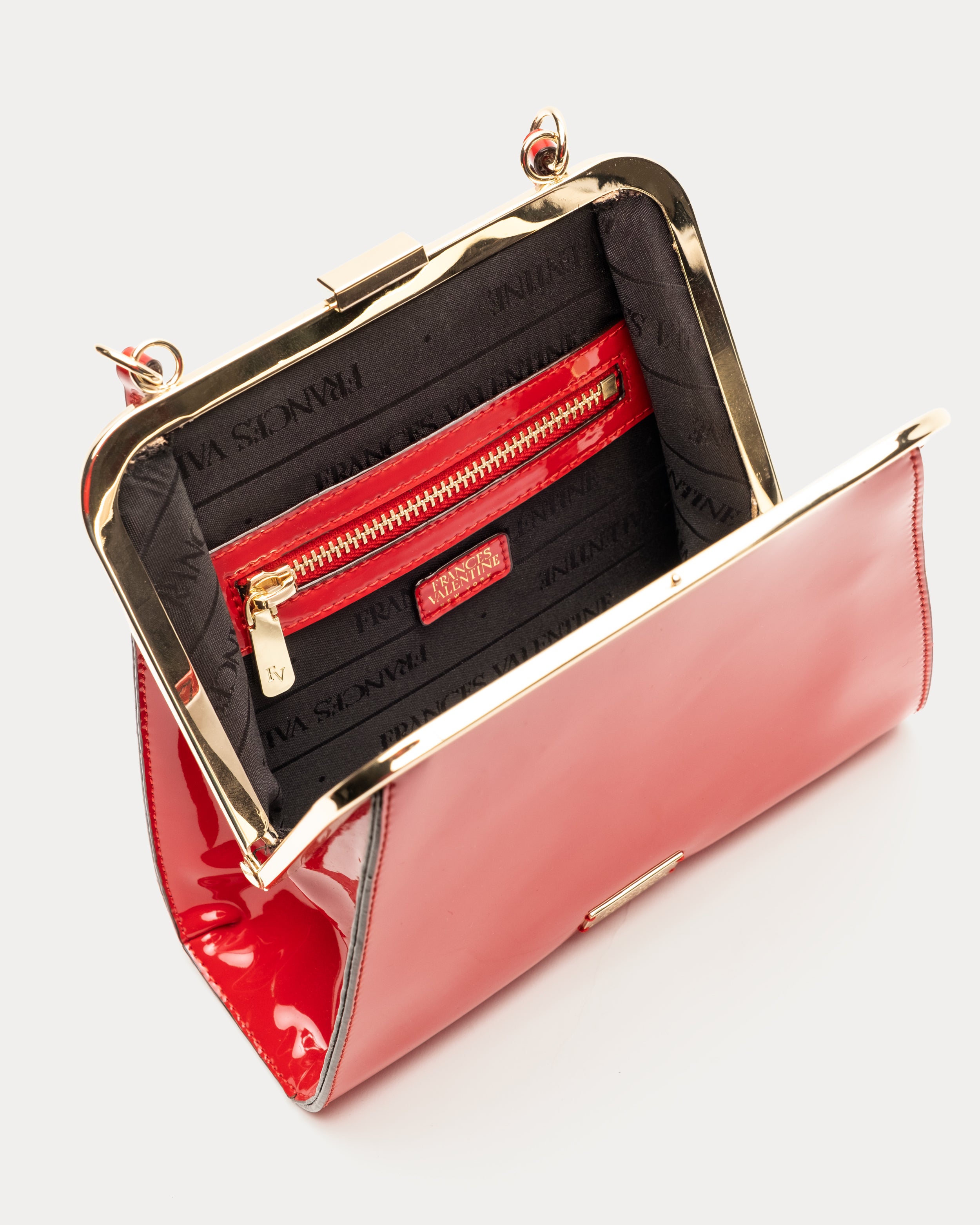 Lulu Frame Bag - Red – Frances Valentine
