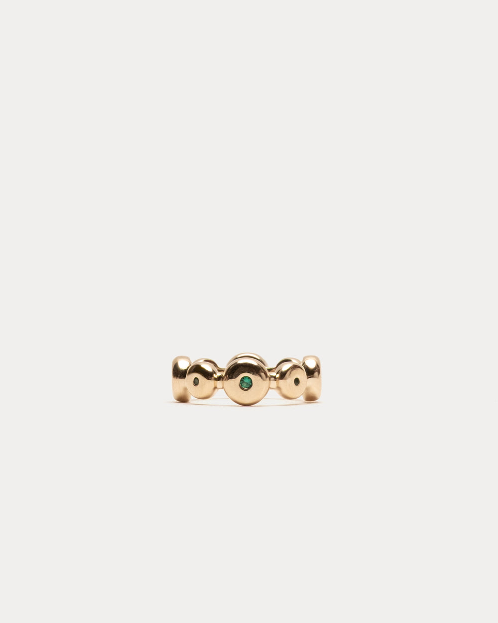 Luna Nera Eternity Band - Gold/Emerald Ring Moma’s Eye