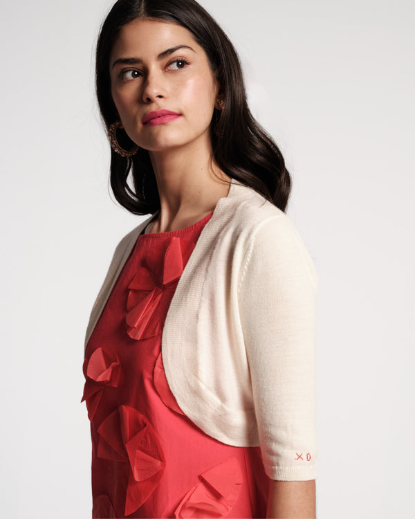 Lupita Merino Cardigan - Oyster - Frances Valentine