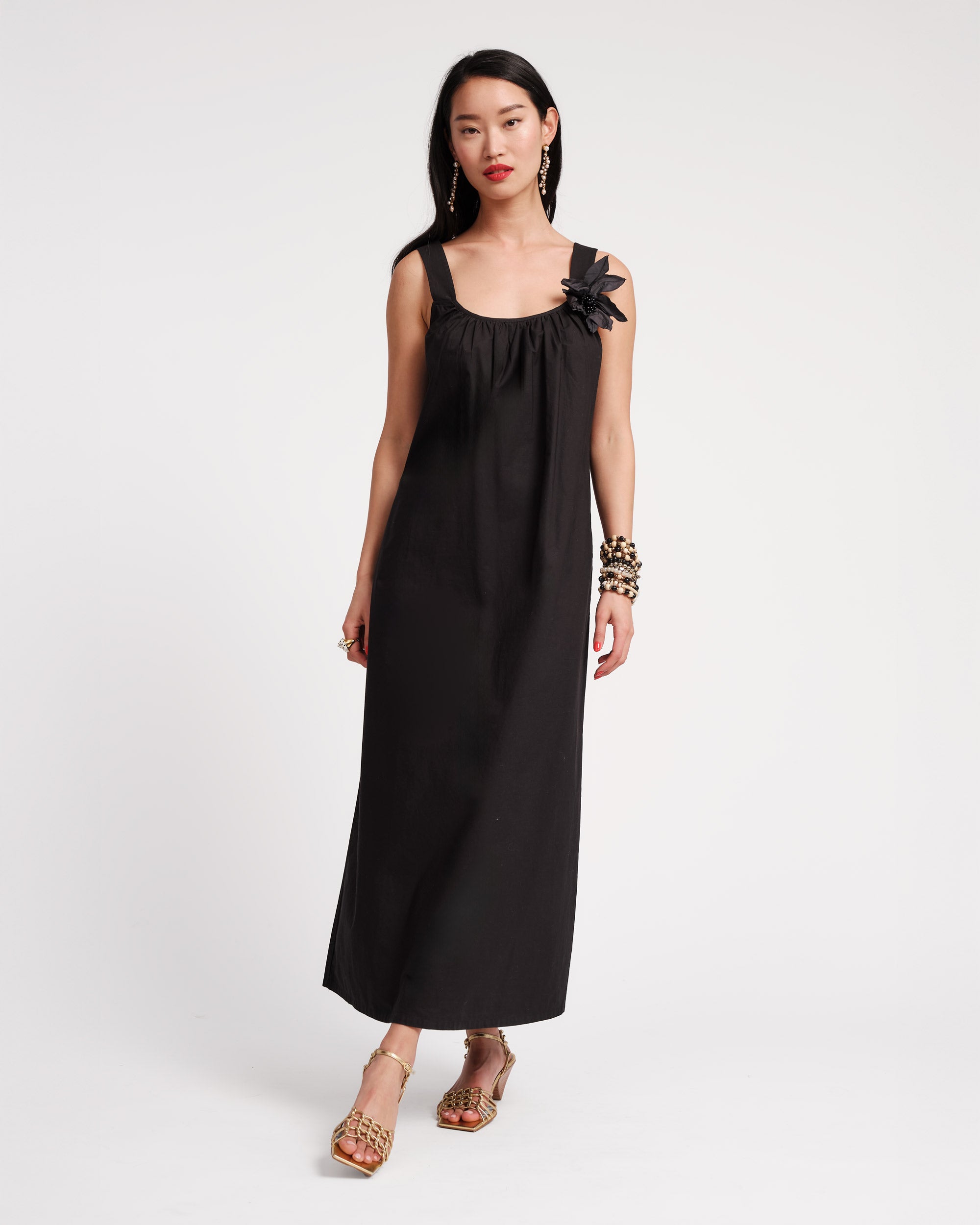Lynda Maxi Dress - Black – Frances Valentine