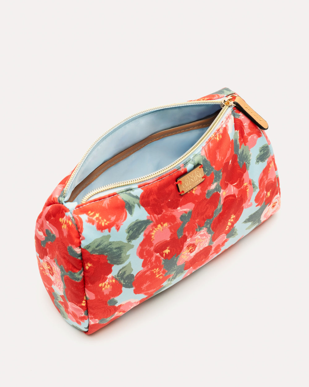 Large E/W Cosmetic Peony Red/Light Blue OS Frances Valentine