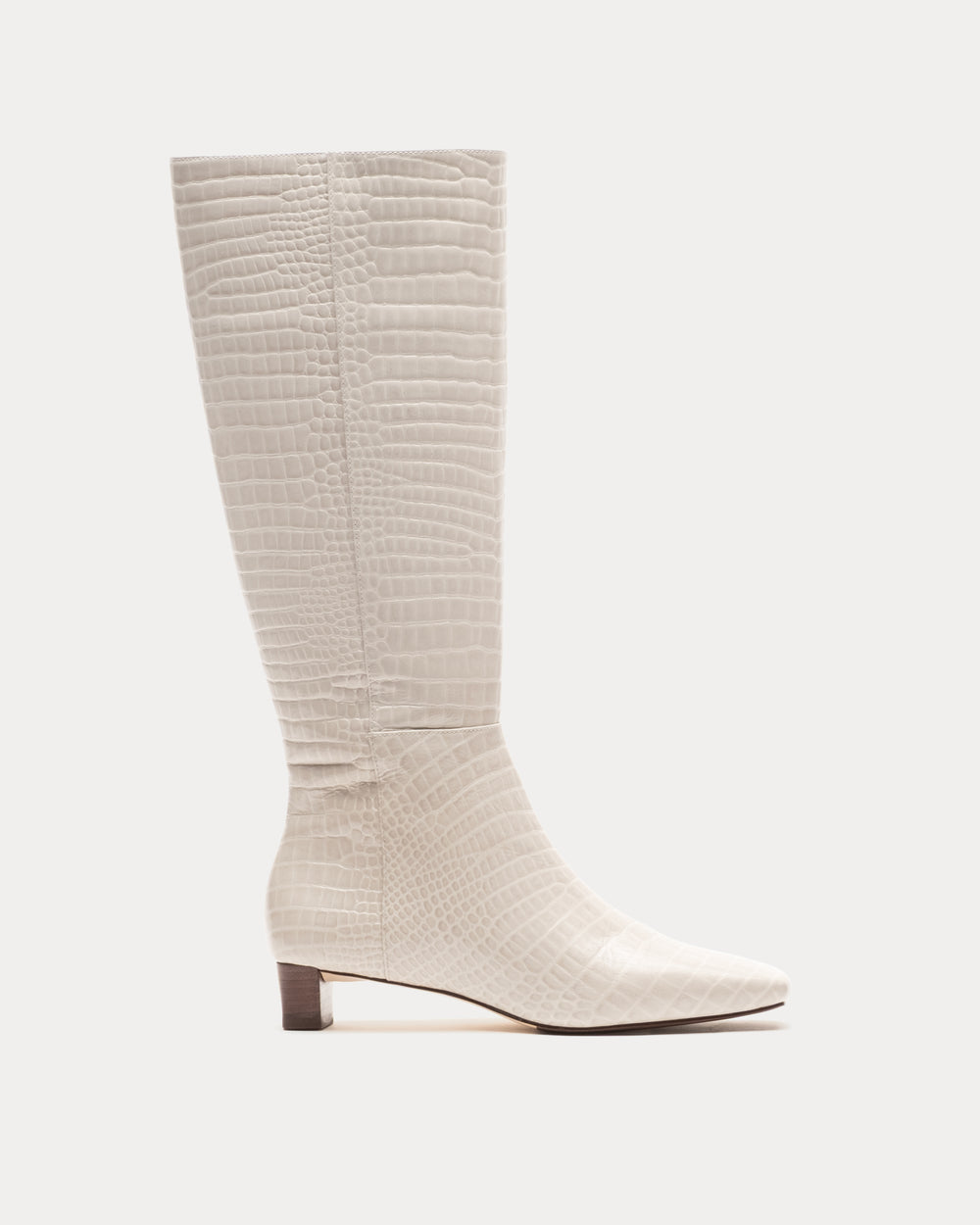 Mackie Boot - Croc Emboss Leather Oyster Boots Frances Valentine