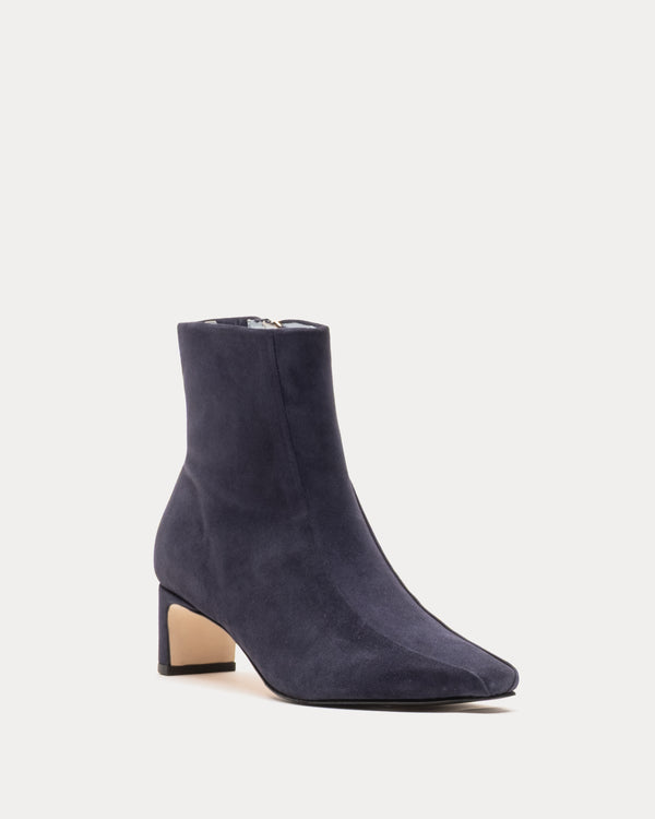 Marianne Suede Boot - Navy Boots Frances Valentine