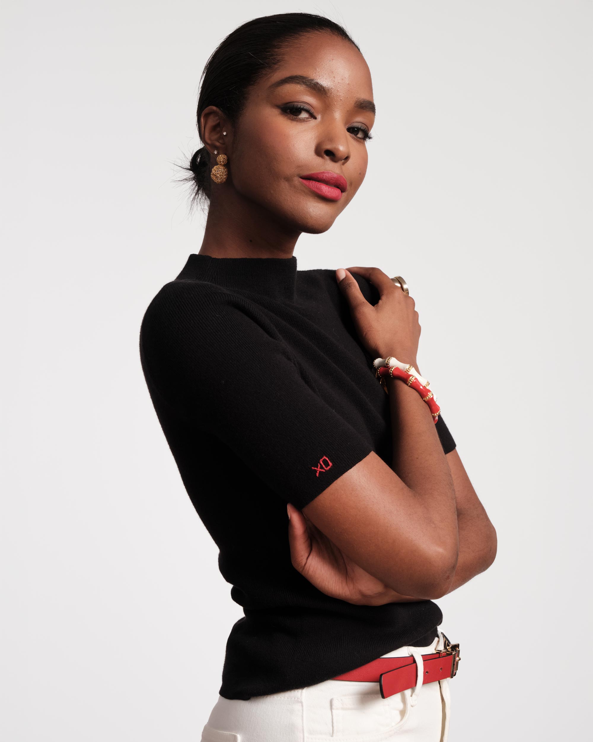 Marie Cotton Short Sleeve Sweater