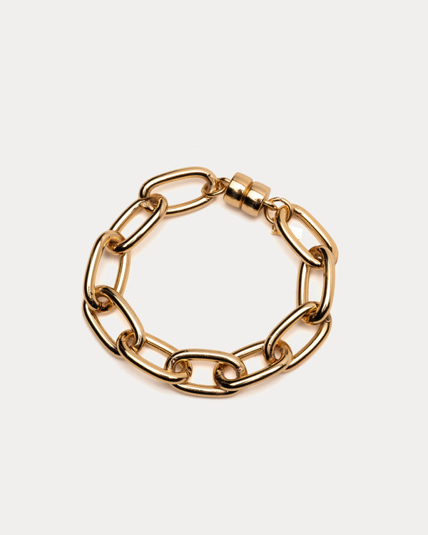 Marley Oval Chain Link Bracelet Gold OS Jewelry Frances Valentine