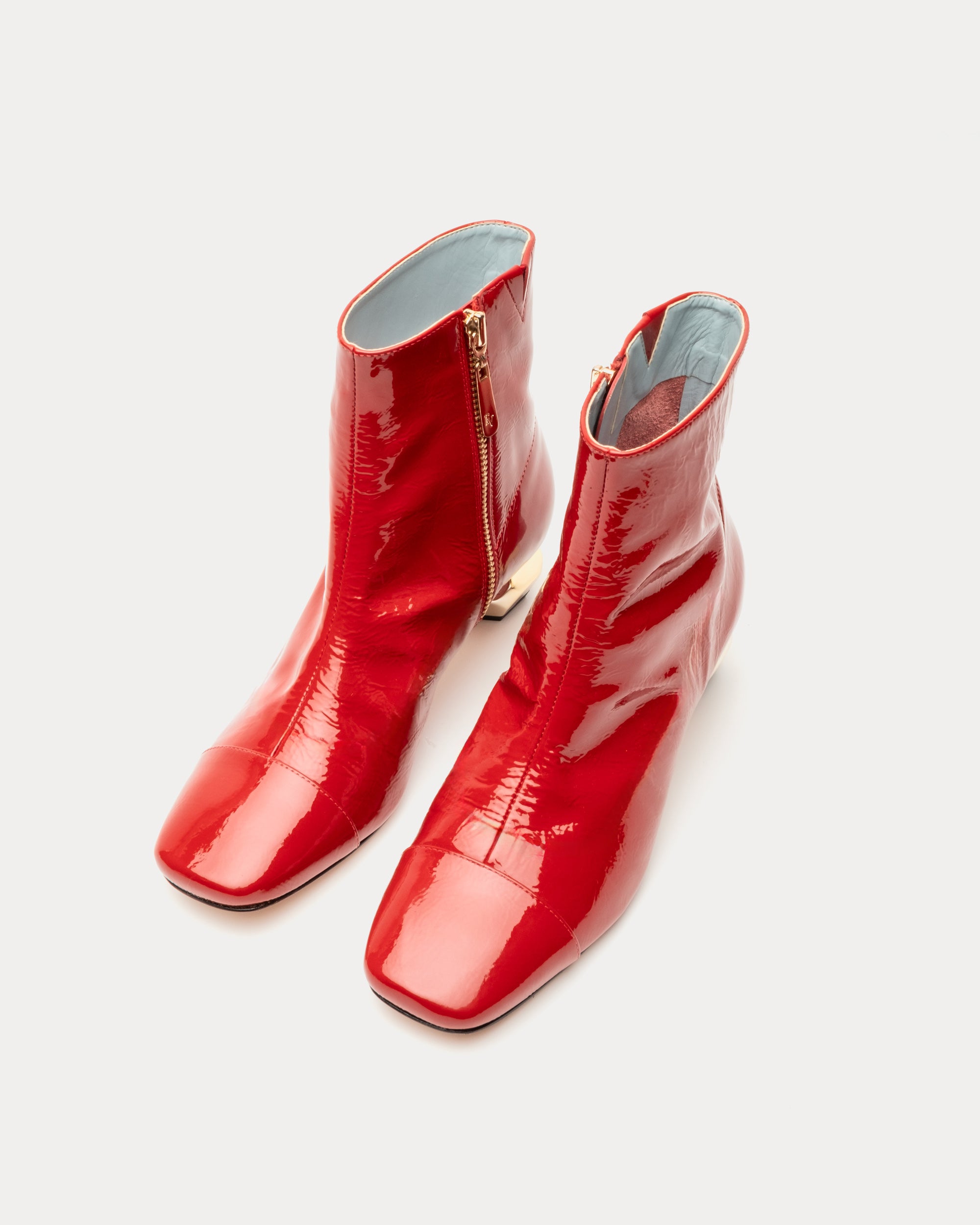 Twiggy Loafer Heel Soft Patent Red – Frances Valentine