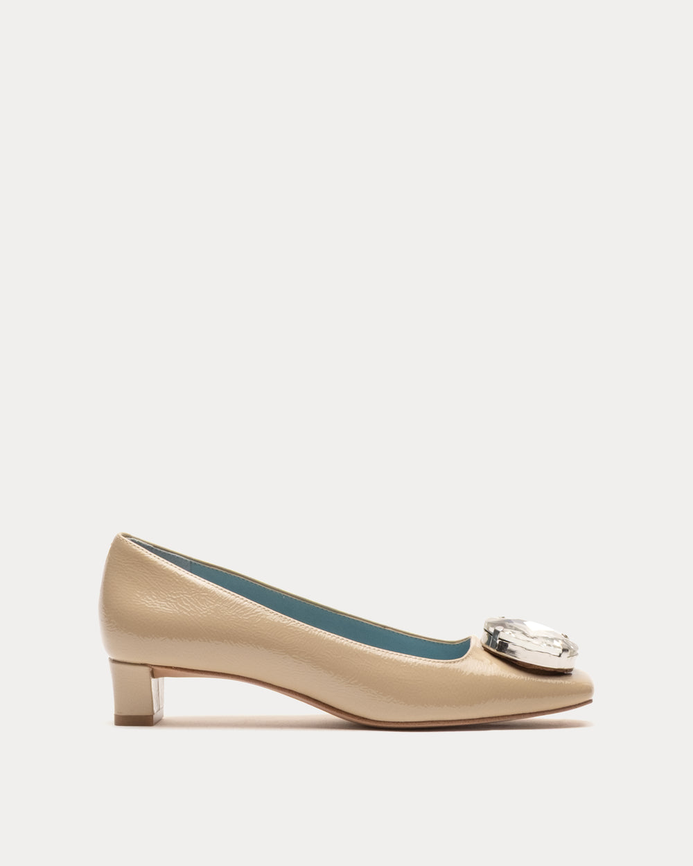 Mary Mod Heel - Crinkled Leather Camel Heels Frances Valentine