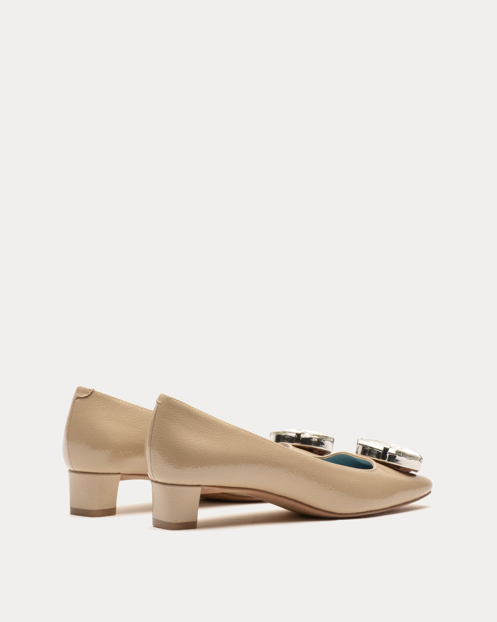 Mary Mod Heel - Crinkled Leather Camel Heels Frances Valentine