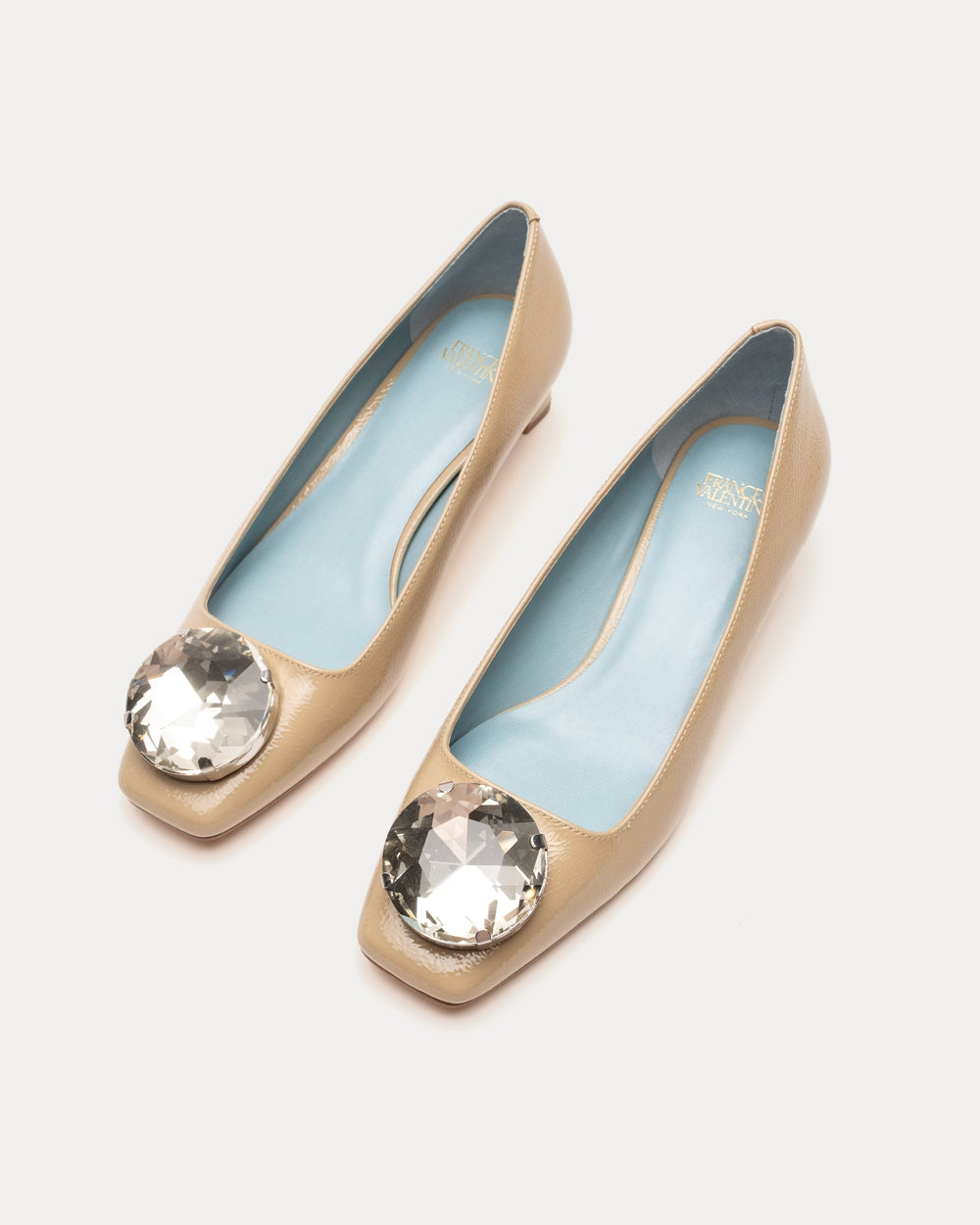 Mary Mod Heel - Crinkled Leather Camel Heels Frances Valentine