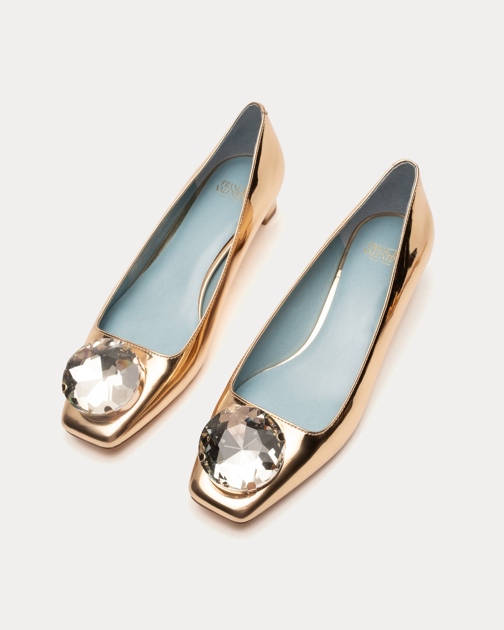 Mary Mod Heel - Gold Heels Frances Valentine