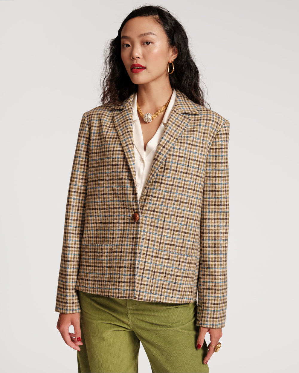 Max Wool Jacket - Baby Houndstooth - Frances Valentine