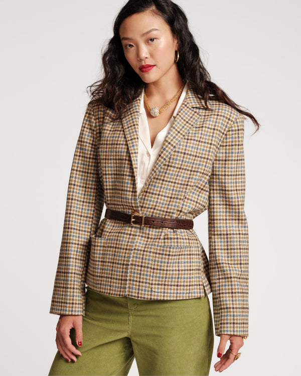 Max Wool Jacket - Baby Houndstooth - Frances Valentine