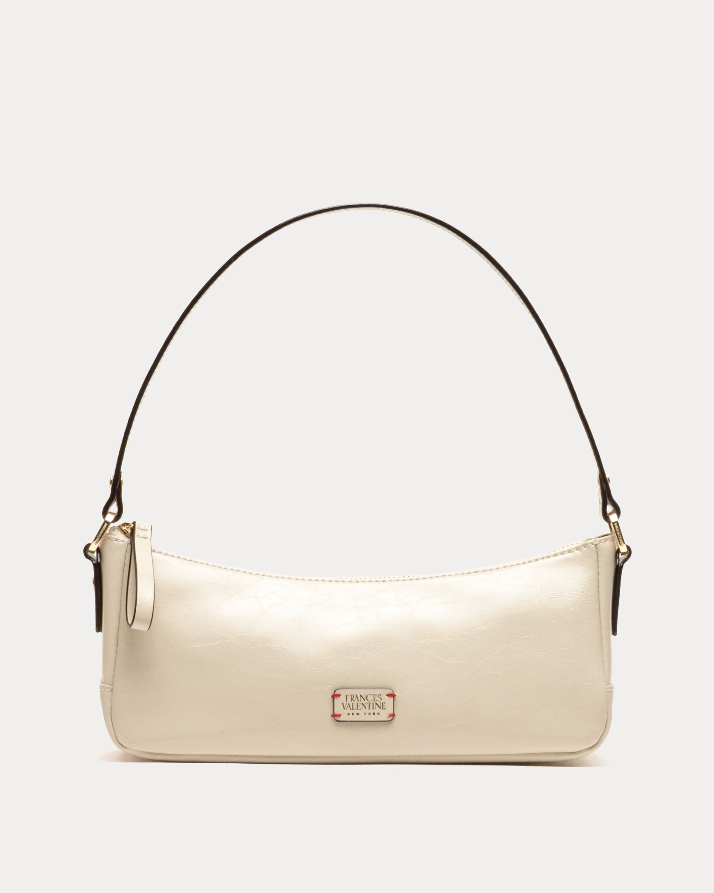 Mia Mini Shoulder Bag - Crinkled Leather Oyster – Frances Valentine