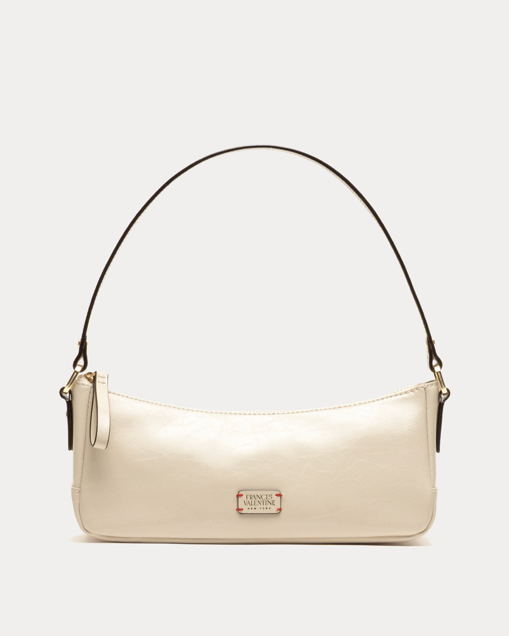 Mia Mini Shoulder Bag - Crinkled Leather Oyster Frances Valentine