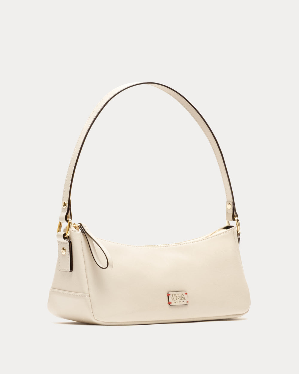 Mia Mini Shoulder Bag - Crinkled Leather Oyster Frances Valentine