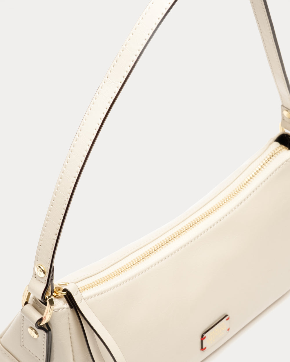 Mia Mini Shoulder Bag - Crinkled Leather Oyster Frances Valentine