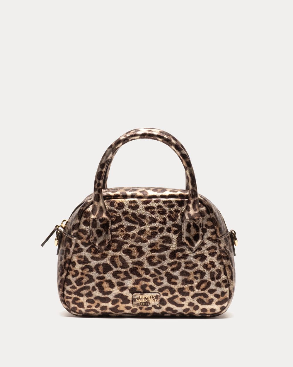 Mini Bowler Bag - Metallic Leopard Evening Bag Frances Valentine
