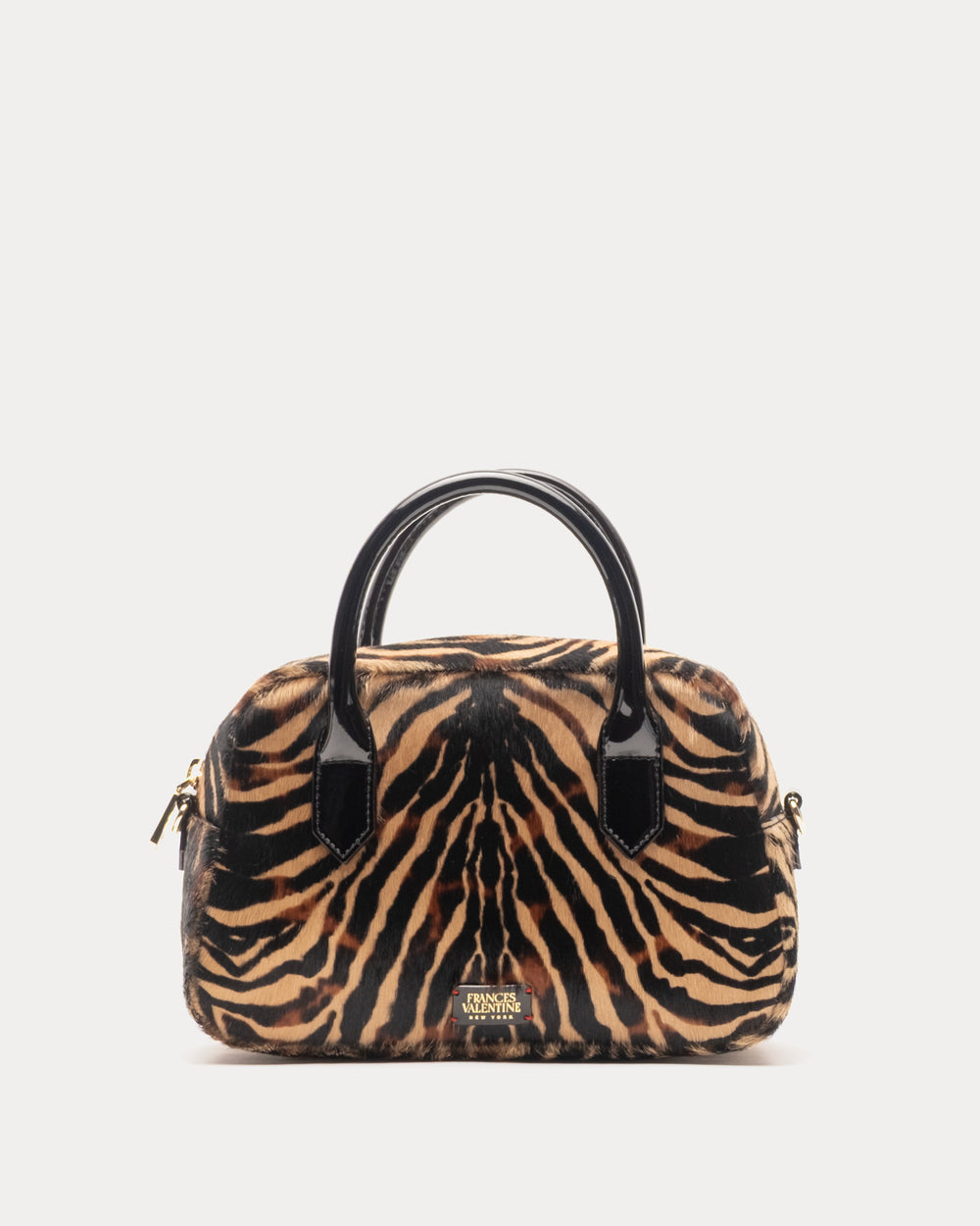 Mini Bowler Bag - Zebra Haircalf Handbag Frances Valentine