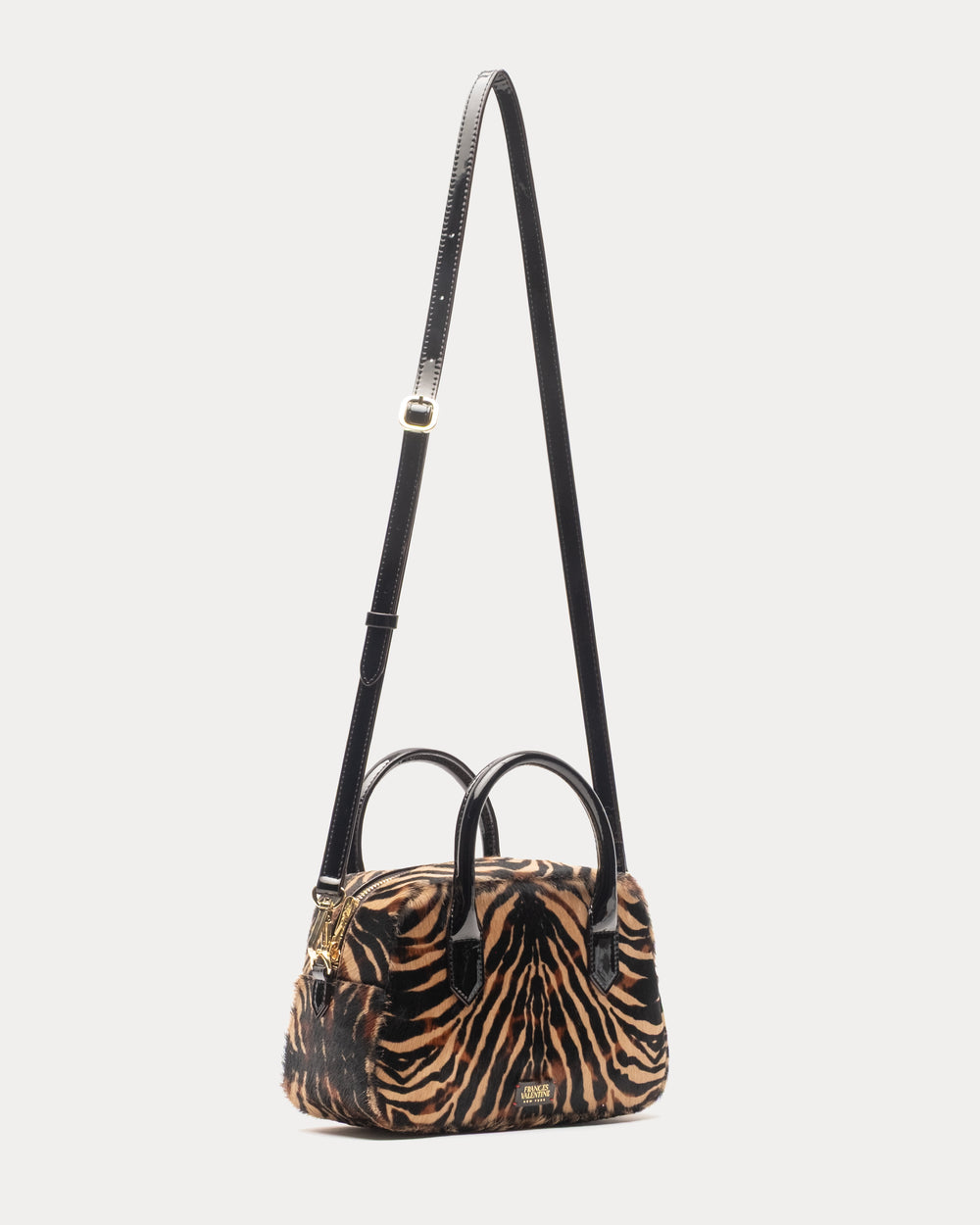 Mini Bowler Bag - Zebra Haircalf Handbag Frances Valentine