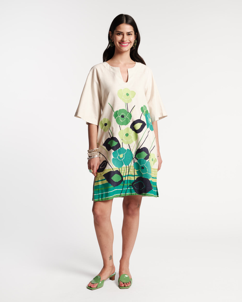 Dreamy Caftan Mini - Grass is Greener - Frances Valentine