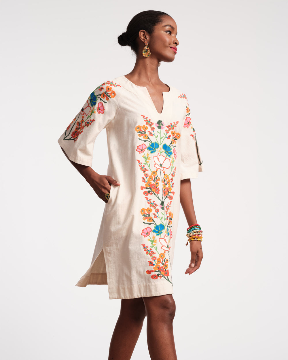 Charming Caftan Mini - Botanical Bash White Caftan Frances Valentine