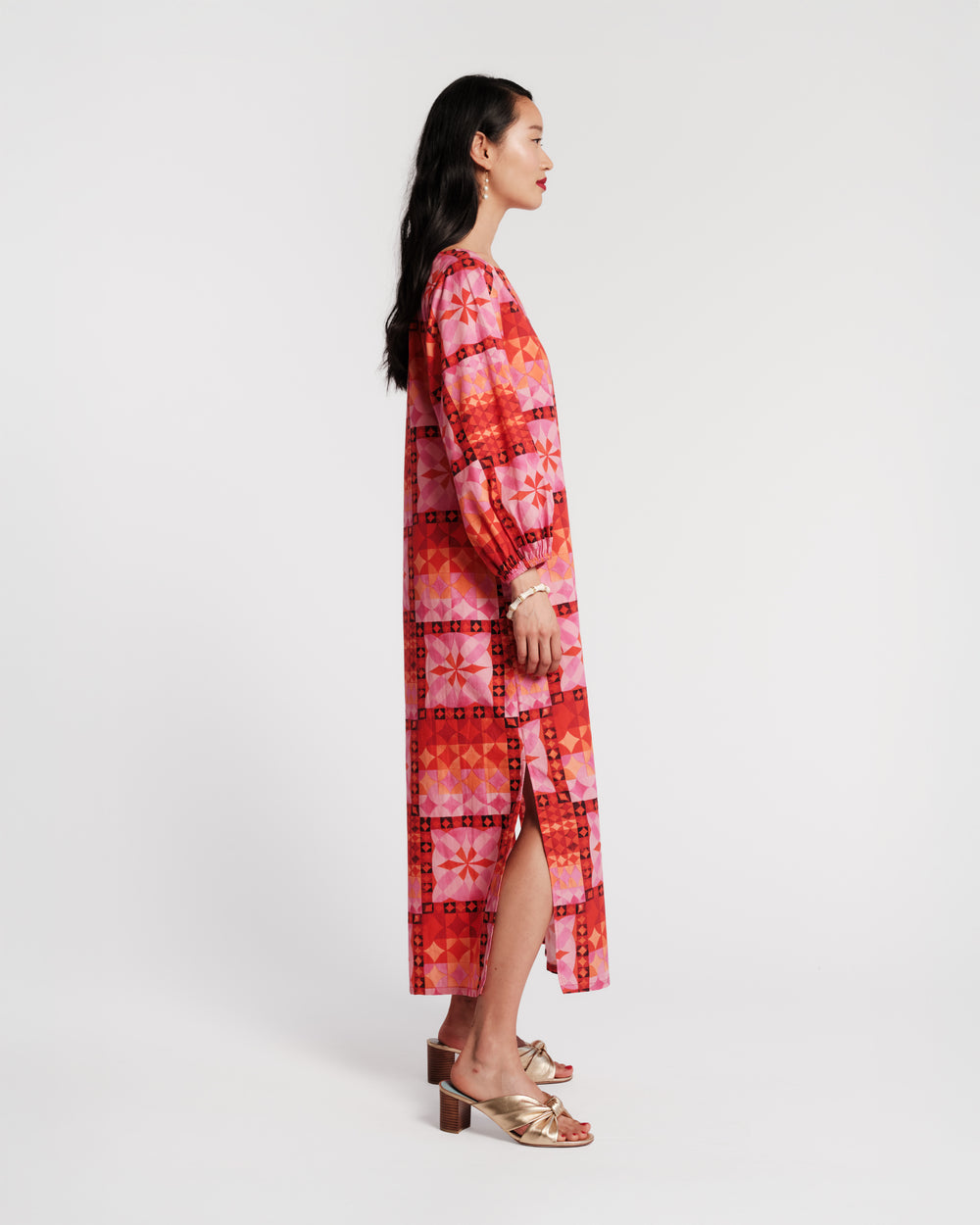 Minnow Maxi Dress - Pink Mosaic Dresses Frances Valentine