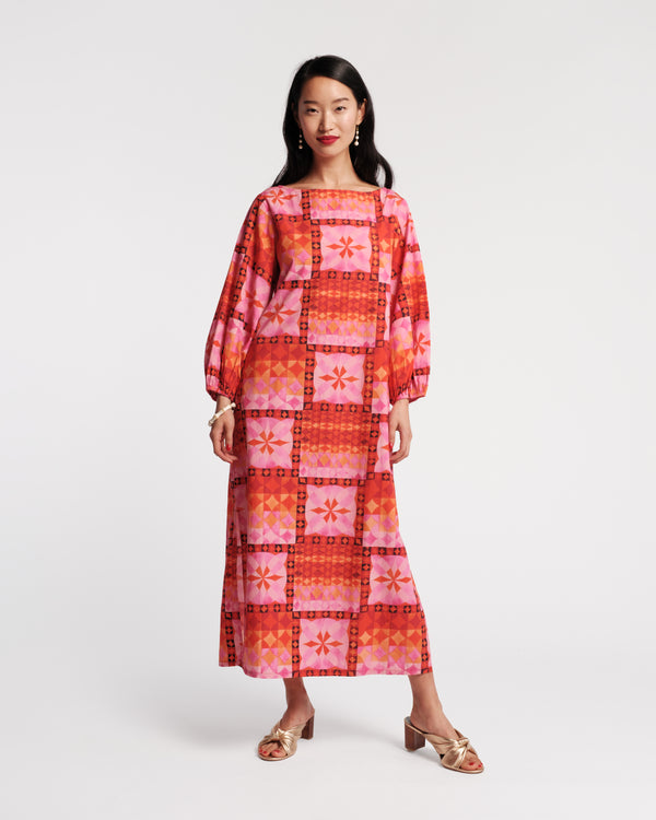 Minnow Maxi Dress - Pink Mosaic Dresses Frances Valentine