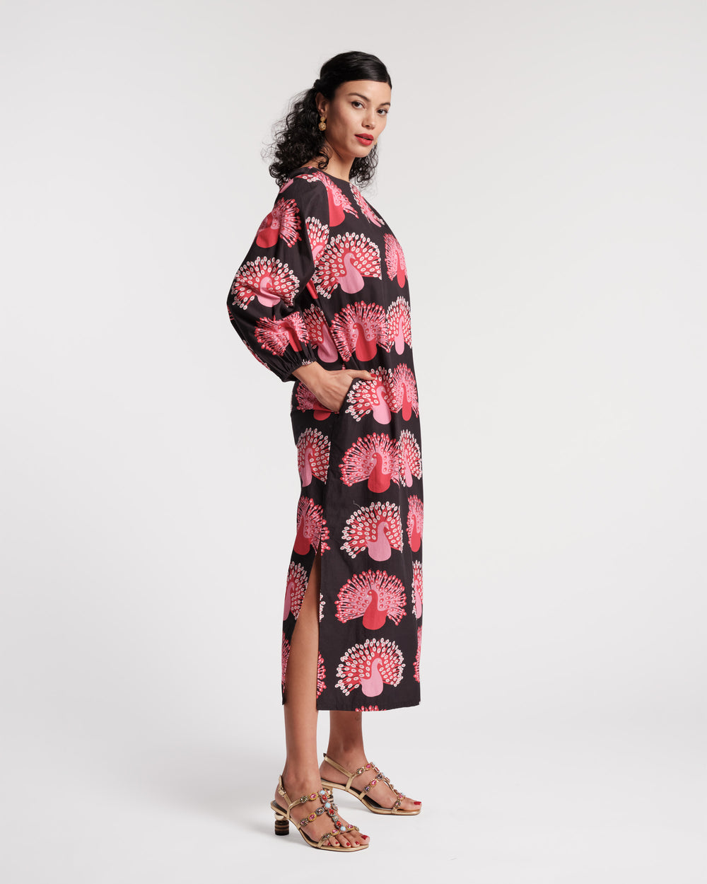 Minnow Maxi Dress - Peacock Black