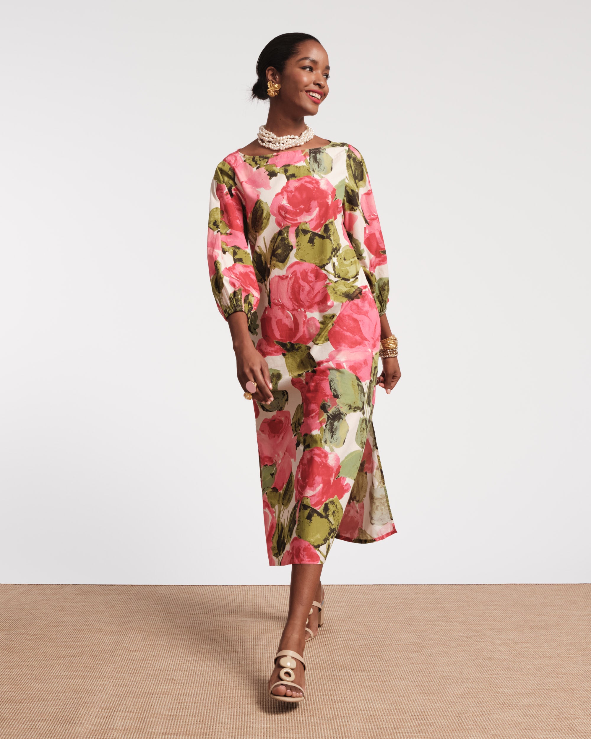 Minnow Maxi Dress Pretty Peonies