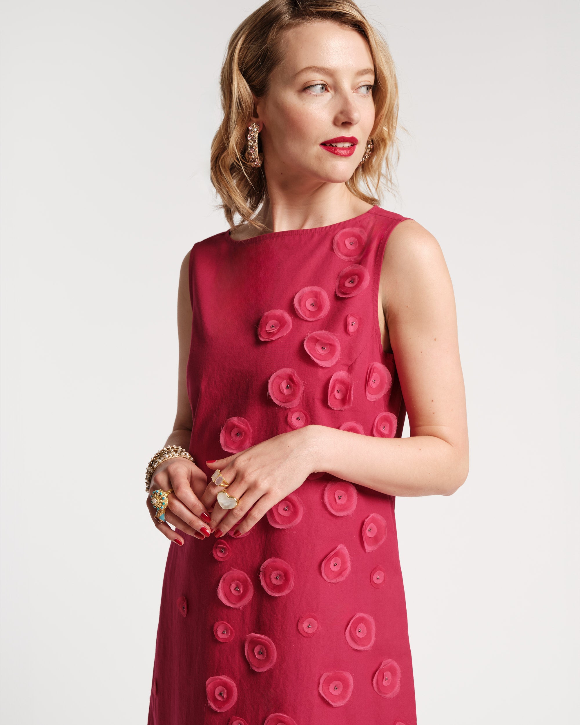 Mirabelle Maxi Dress Cotton Poplin Fuchsia