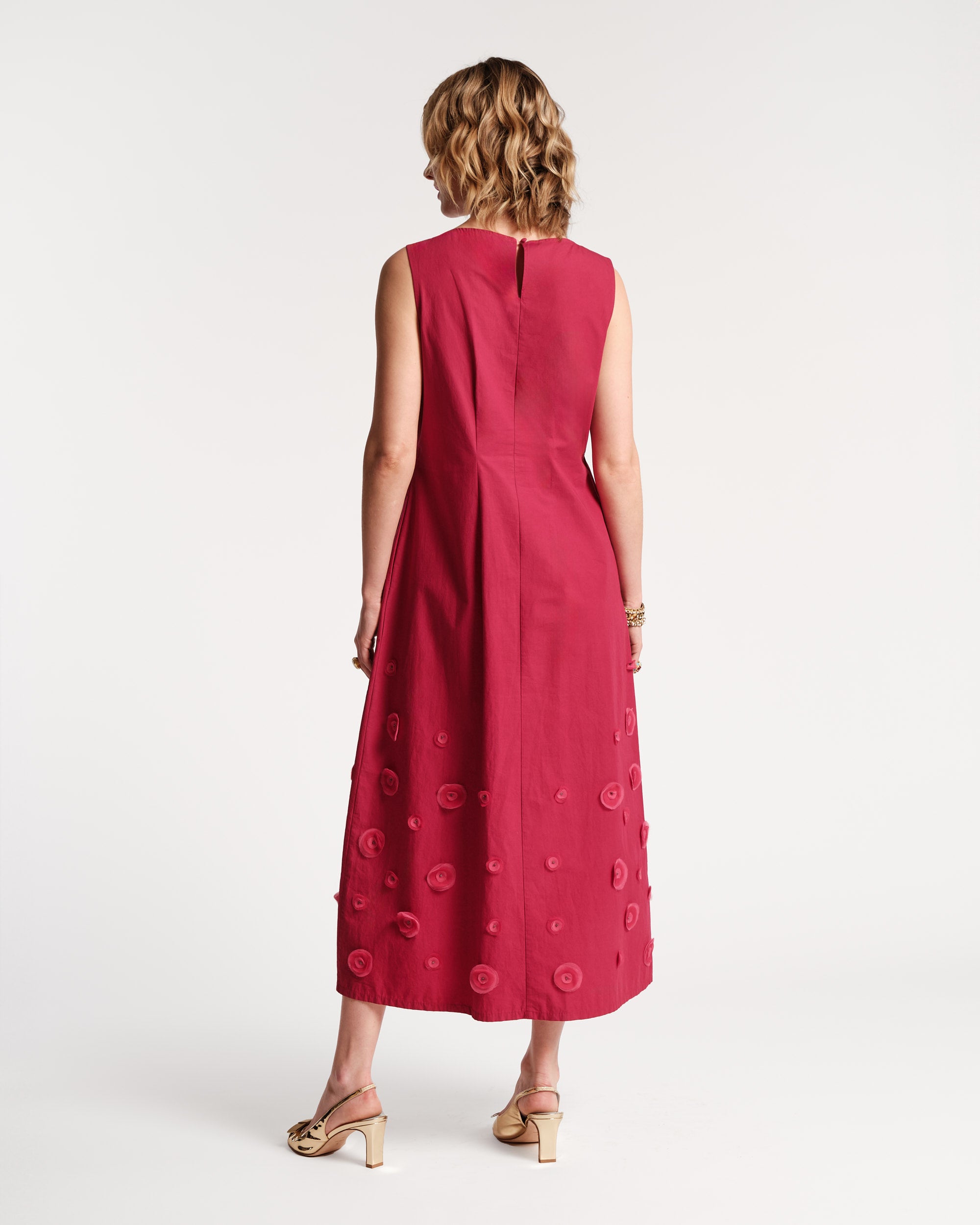 Mirabelle Maxi Dress Cotton Poplin Fuchsia