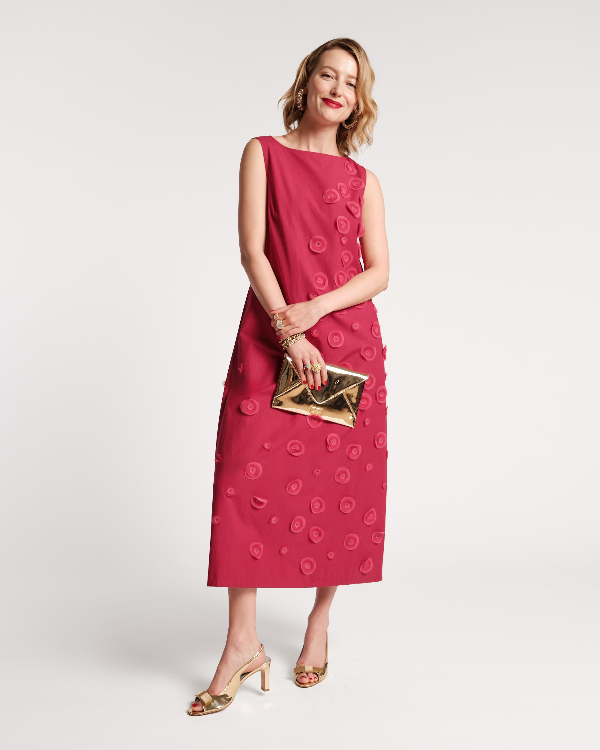 Mirabelle Maxi Dress Cotton Poplin Fuchsia