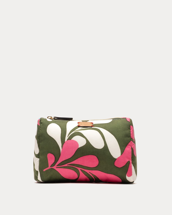 Cosmetic Pouch Small Modern Palm Treetop/Pink OS Frances Valentine