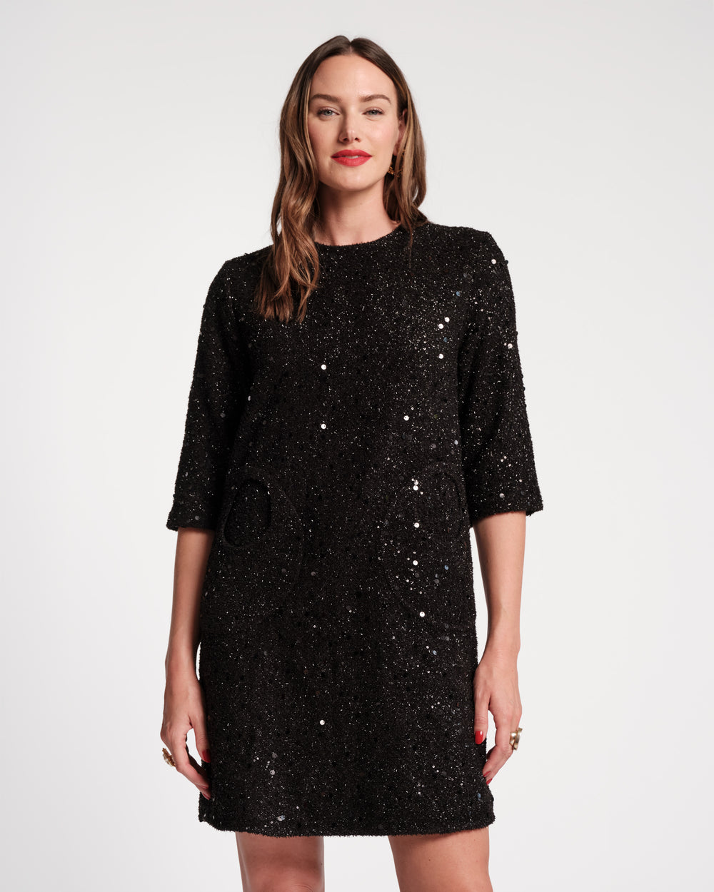 Mod Sequin Dress - Black