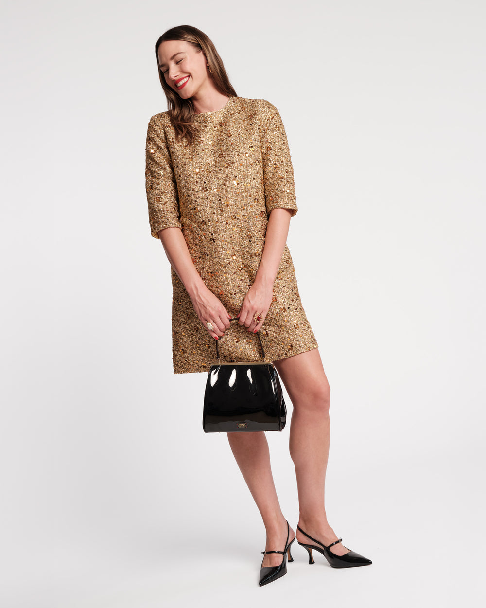Mod Sequin Dress - Gold
